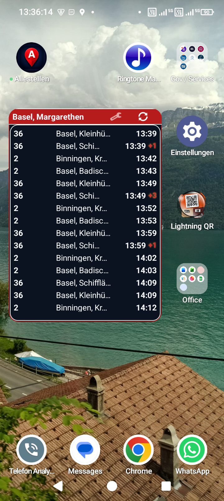 Allestellen medium home-screen widget